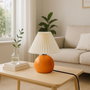 Opviq Lámpara de mesa con cuerpo de metal y tapa de PVC Crema y Naranja